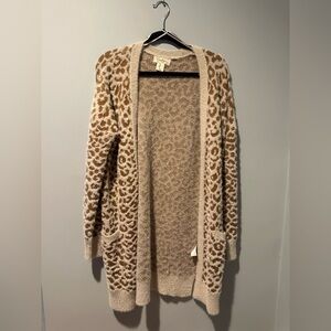 Jessica Simpson Tan Leopard Cardigan